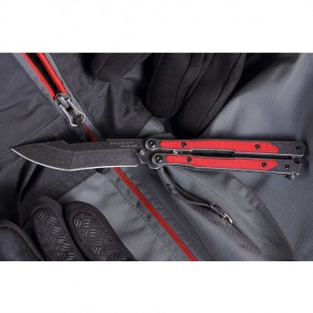 Нож бабочка MR BLADE MADCAP BLACK RED