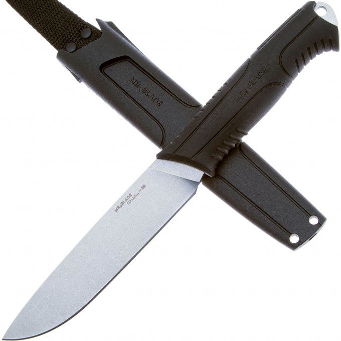 Туристический нож MR.BLADE OWL-B STONEWASH сталь 8Cr14MoV, рукоять Black TPR MB102 Туристический нож MR.BLADE OWL-B STONEWASH сталь 8Cr14MoV, рукоять Black TPR MB102